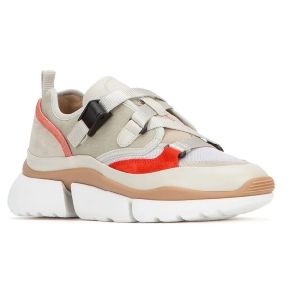 Chloe NEW Sonnie Low Top Multicolor Buckle Sneakers - Picture 1 of 16